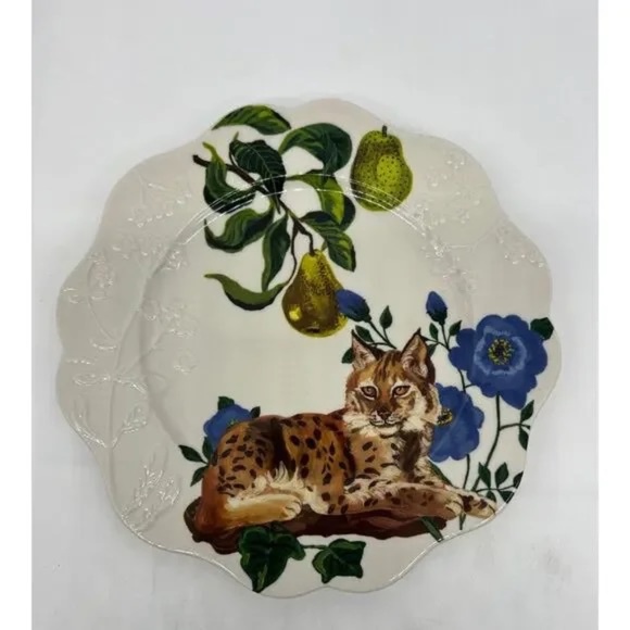 Anthropologie Natalie Lete Marias Stoneware Dessert Plate - lynx - Picture 4 of 4